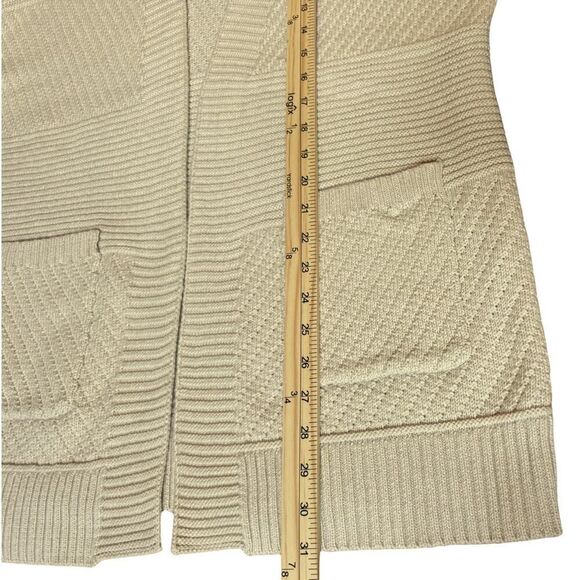 Frye Womens Open Cardigan Sweater‎ Textured Knit Natural Sz Large Tunic Boho NWT - Picture 8 of 11